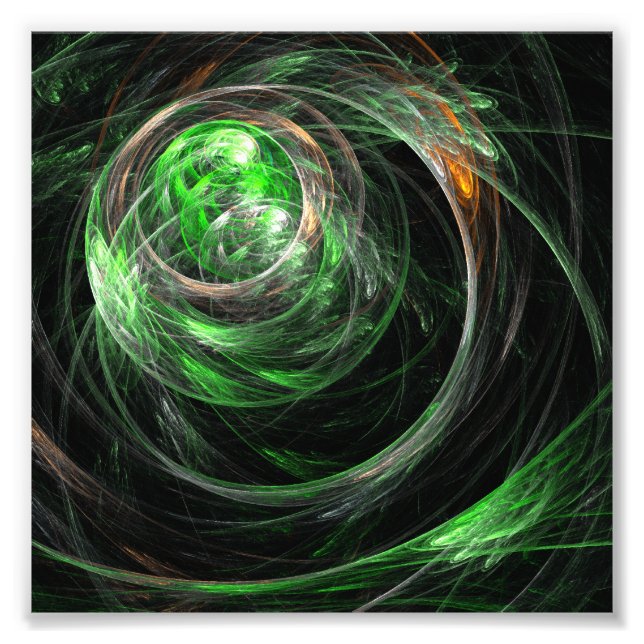 Photo Impression de photos d'art Abstrait vert du monde  (Devant)