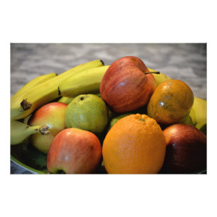 Photo impression d'image de fruits colorés. pomme, poire