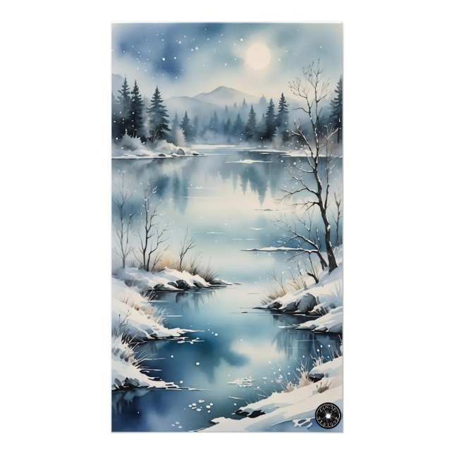 Photo Impression du lac en hiver (Devant)