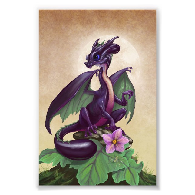 Photo Impression Eggplant Dragon 4x6 (Devant)
