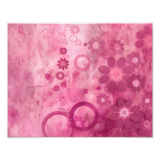 Photo Impression florale rose vibre - Flores Abstraites,