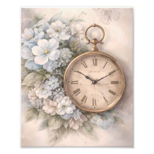 Photo Impression florale vintage Cottage Core pour encad