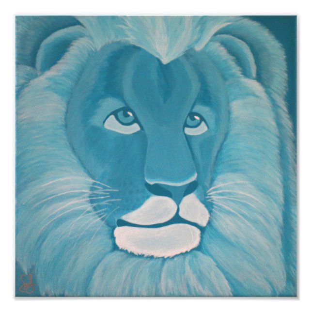 Photo Impression Lion Turquoise (Devant)