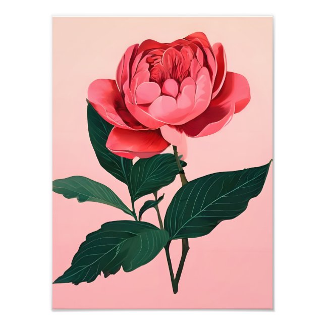 Photo Impression minimaliste en ligne rose (Devant)