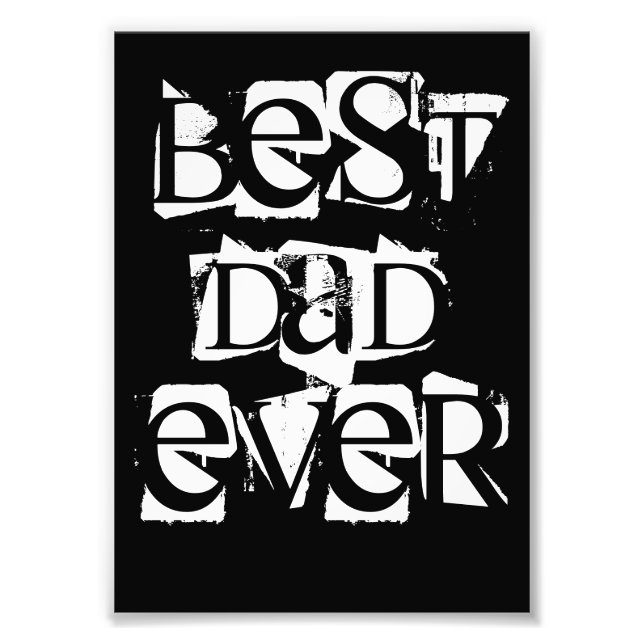 Photo Impression murale de meilleur papa Ever 5x7 (Devant)