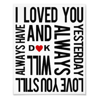 Photo Impression personnalisée "Love You"