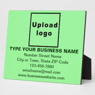 Photo Information d'affaires Plaque rectangle vert clair