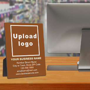 Photo Information d'affaires sur la plaque Brown