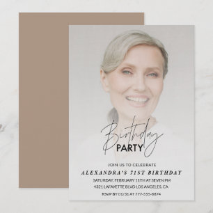 Photo invitation anniversaire 71 ans Fête d'annive