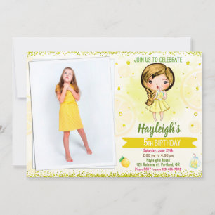 Photo Invitation citron Citrus anniversaire Lemona