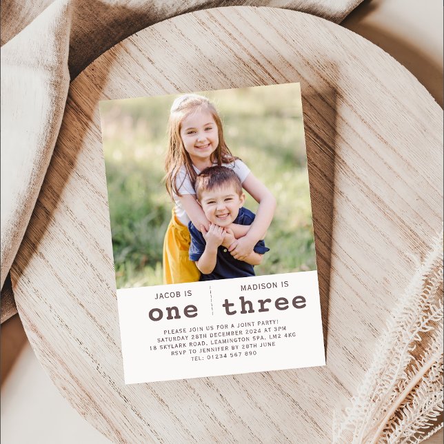 Photo Invitation d'anniversaire conjointe (Créateur téléchargé)