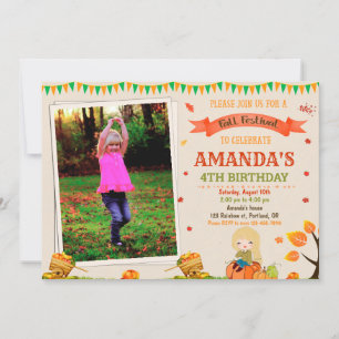 Photo Invitation d'anniversaire d'automne