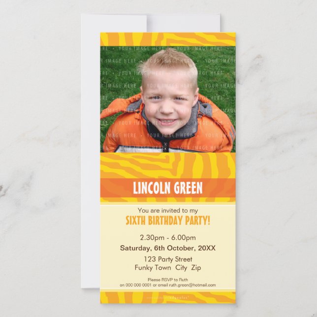 PHOTO INVITATIONS D'ANNIVERSAIRE :: poster de anim (Devant)