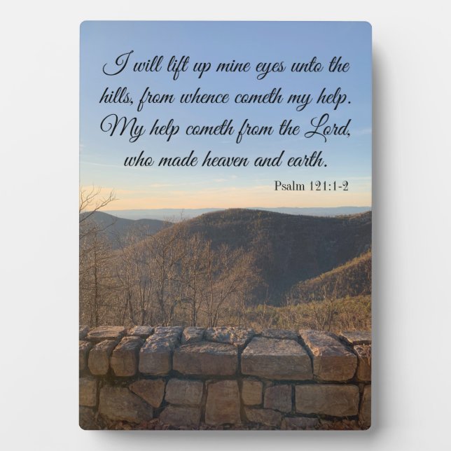 Photo Je Vais Lever La Plaque Pslam 121 De Mes Yeux (Devant)