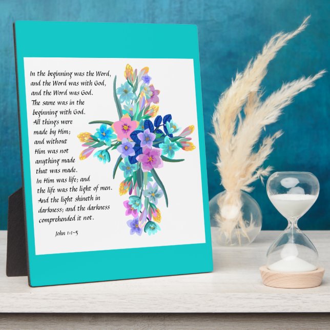 Photo Jean 1:1-5 Plaque (Côté)