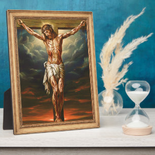 Photo Jésus Crucifié pour Nos Péchés Plaque Réaliste