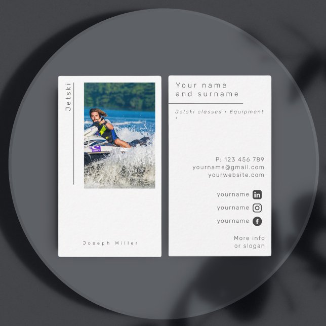 Photo jet ski Carte de visite moderne (Créateur téléchargé)
