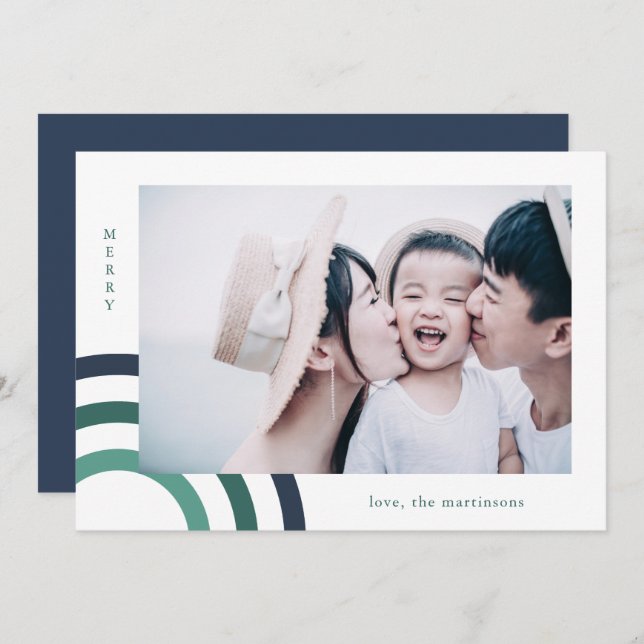 Photo Joyeux bleu moderne (Devant / Derrière)