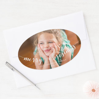 Photo Joyeux Stickers Ovaux de Noël