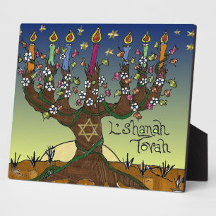 Photo Judaica L'shanah Tovah Arbre de vie Plaque