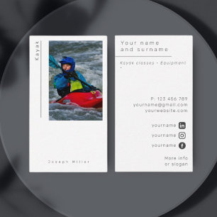 Photo kayak kajak Carte de visite moderne