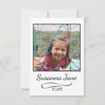 Photo kids simple script moderne design cartes de 