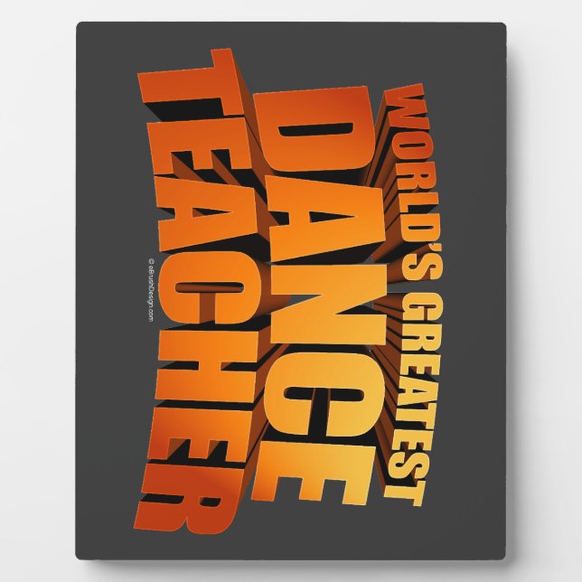 Photo La plus grande plaque d'enseignant de danse du mon (Devant)