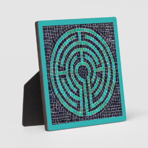 Photo LABYRINTH III 5.25 Plaque Carré - Turquoise