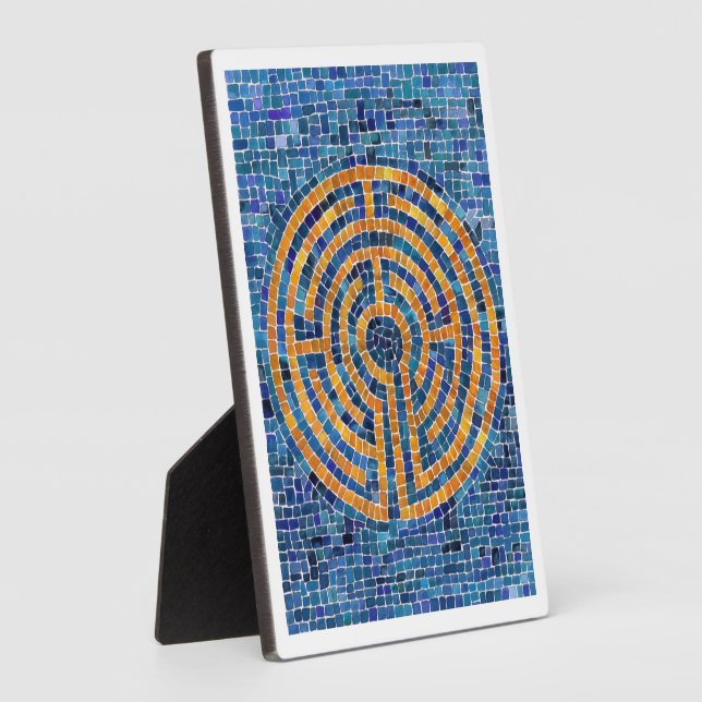 Photo LABYRINTH IV 5x7 Plaque à l'Easel - Blanc (Côté)
