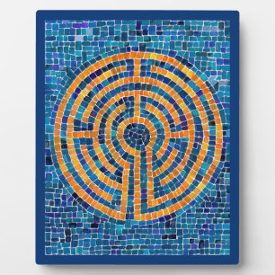 Photo LABYRINTH IV 8x10 Plaque avec Easel - Bleu