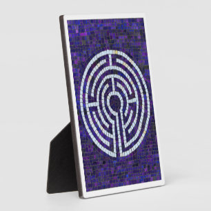 Photo LABYRINTH VIII 5x7 Plaque à l'Easel - Blanc