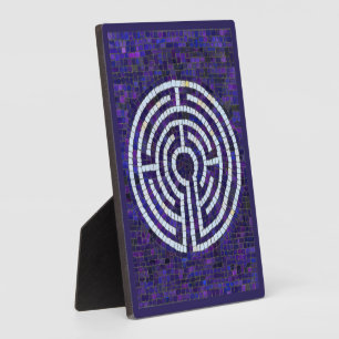 Photo LABYRINTH VIII 5x7 Plaque avec Easel - Violet