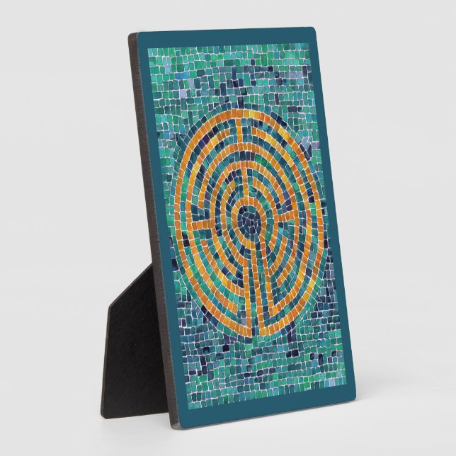 Photo LABYRINTHE II Plaque 5x7 avec chevalet - Vert (Côté)