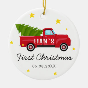 Photo Le premier ornement de Noël du bébé - Camion