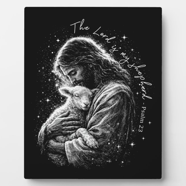 Photo Le Seigneur est mon berger. Psaume 23. Plaque et c (Devant)