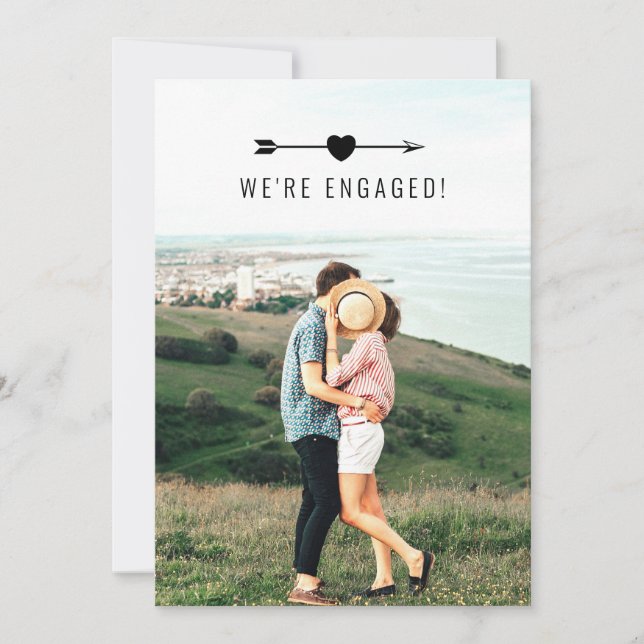 Photo légère | FAIRE-PART FIANÇAILLES (Devant)