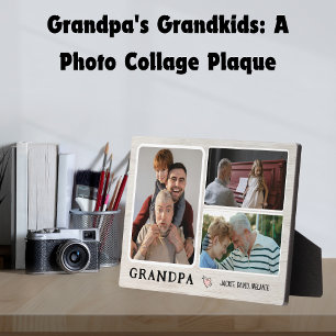 Photo Les petits-enfants de grand-père : une plaque de c