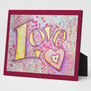 Photo Love Sweet Rose Peinture Poème Plaque