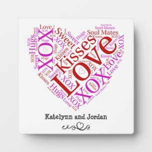 Photo Love Words Heart Plaque