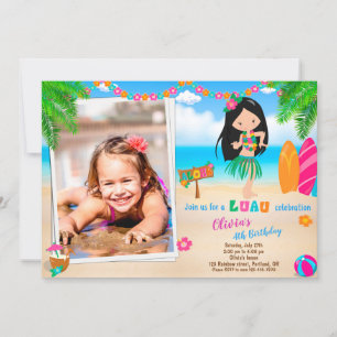 Photo Luau invitation anniversaire Luau invitation