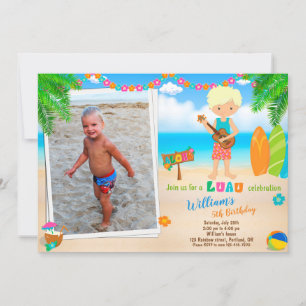 Photo Luau invitation d'anniversaire Hawaii
