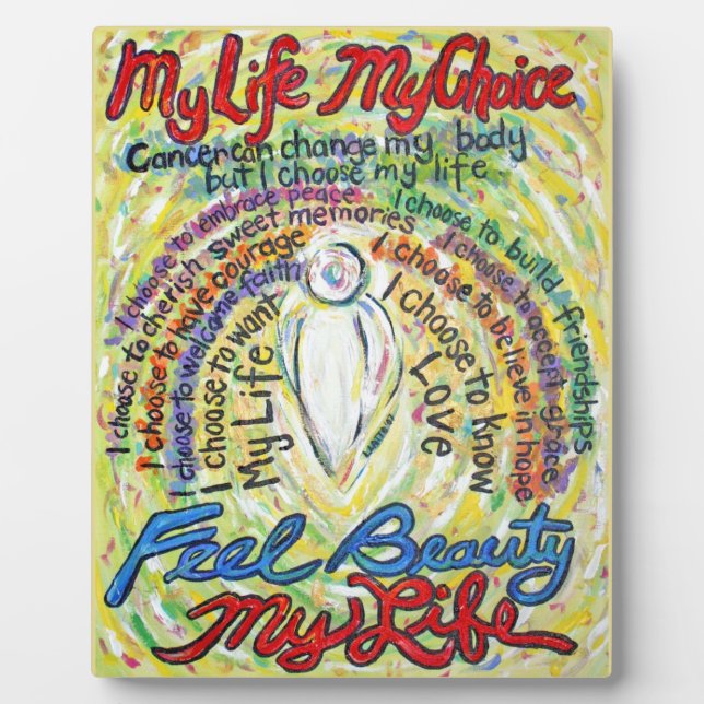 Photo Ma vie, mon choix Plaque de peinture d'ange blanc (Devant)
