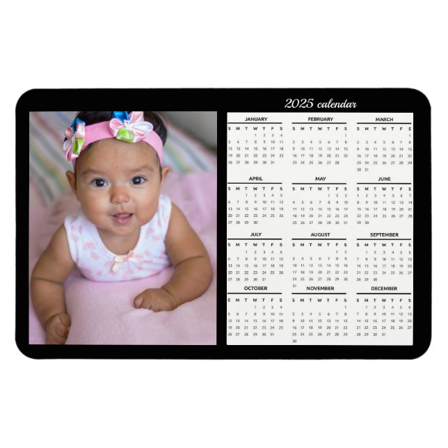 Photo Magnet 2025 Calendrier Magnets personnalisés (Horizontal)