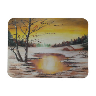 Photo Magnet Ann Hayes Peinture Scène d'hiver