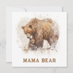 *~* Photo MAMAN OURS  Ap72 Carte plate pour la fêt