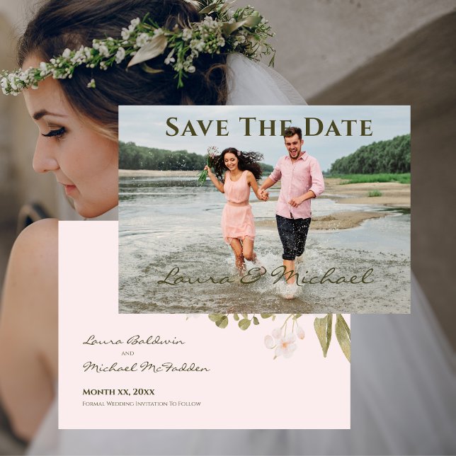 Photo Mariage Faire-Part de Date de Mariage (Photo Wedding Save The Date)