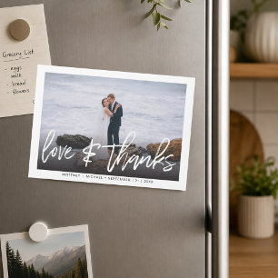 Photo Mariage Love & Thanks Lettre Main Remercieme