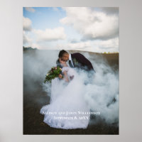 Photo mariage Noms personnalisés et affiche de dat