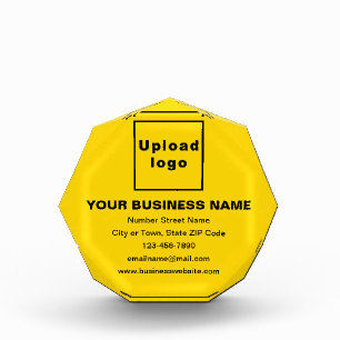 Photo Marque commerciale en forme d'octogone jaune Bloc
