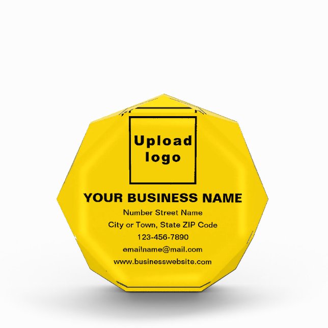 Photo Marque commerciale en forme d'octogone jaune Bloc  (Devant)